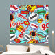 Seamless Pattern Comic Speech Wall Decal