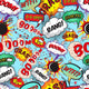 Seamless Pattern Comic Speech Wall Decal