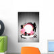 Floral vector background with speakers and flowers. Wall Mural