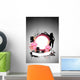 Floral vector background with speakers and flowers. Wall Mural