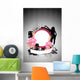 Floral vector background with speakers and flowers. Wall Mural