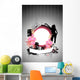Floral vector background with speakers and flowers. Wall Mural