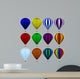 Set of Twelve Hot Air Balloons 