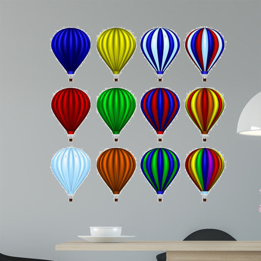 Set of Twelve Hot Air Balloons 