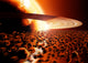 A Close up of a Ringed Planet Wall Mural