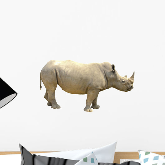White Rhino Wall Decal
