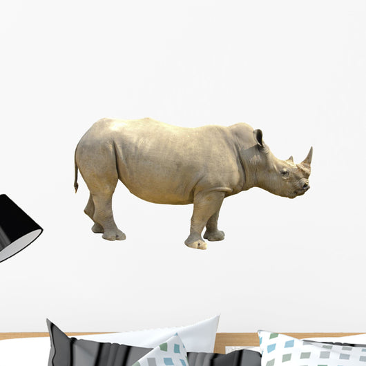 White Rhino Wall Decal