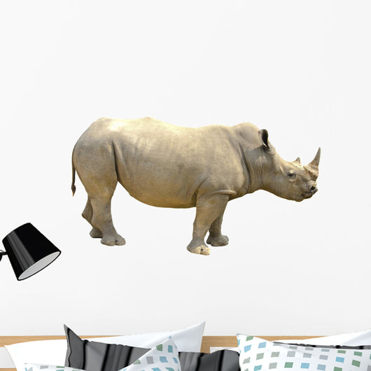 White Rhino Wall Decal