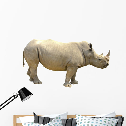 White Rhino Wall Decal