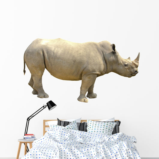 White Rhino Wall Decal