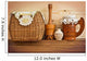 Wicker and wooden utensils in folk style 
