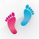 human footprints girls' and boys 
