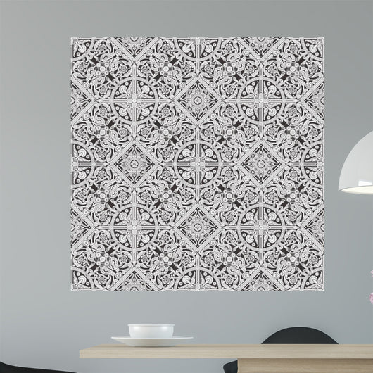 Seamless Tiling Floral Wallpaper Wall Decal