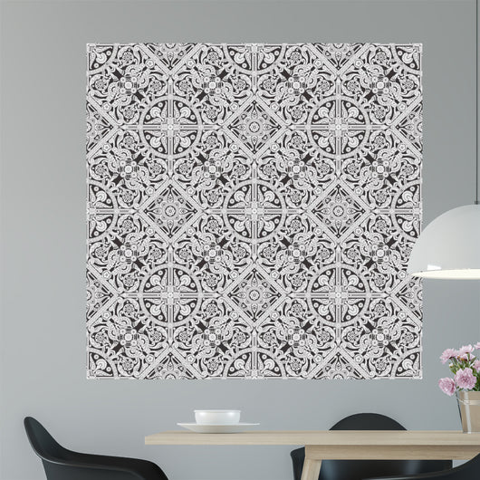 Seamless Tiling Floral Wallpaper Wall Decal