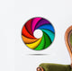 Colorful rainbow swirl Wall Decal