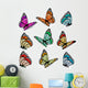 Set of realistic colorful vector butterflies. Wall Decal
