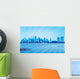 Miami city skyline silhouette background 