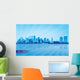 Miami city skyline silhouette background 