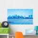 Miami city skyline silhouette background 