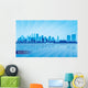 Miami city skyline silhouette background 
