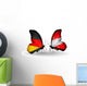 Two Butterflies with Flags Germany and Austria Wall Decal
