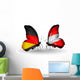 Two Butterflies with Flags Germany and Austria Wall Decal