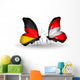 Two Butterflies with Flags Germany and Austria Wall Decal