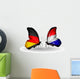 Two Butterflies with Flags Germany and Holland Wall Decal