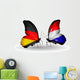 Two Butterflies with Flags Germany and Holland Wall Decal