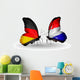 Two Butterflies with Flags Germany and Holland Wall Decal