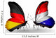 Two Butterflies with Flags Germany and Holland Wall Decal