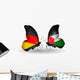 Two Butterflies with Flags Germany and Palestine Wall Mural