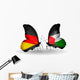 Two Butterflies with Flags Germany and Palestine Wall Mural