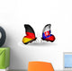 Two Butterflies with Flags Germany and Slovakia Wall Decal