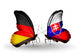 Two Butterflies with Flags Germany and Slovakia Wall Decal
