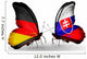 Two Butterflies with Flags Germany and Slovakia Wall Decal