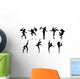 dance silhouettes Wall Mural