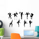 dance silhouettes Wall Mural