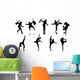 dance silhouettes Wall Mural