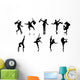 dance silhouettes Wall Mural