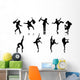 dance silhouettes Wall Mural