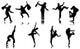 dance silhouettes Wall Mural
