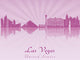 Las Vegas skyline in purple radiant orchid 