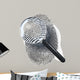 Magnifying Lens Over Fingerprint in Dot Matrix 