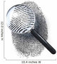Magnifying Lens Over Fingerprint in Dot Matrix 