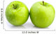 Two green apples on white background Wall Decal