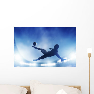 Football Soccer Match Player shown on a wall