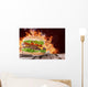 Delicious Hamburger on Wood 