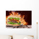 Delicious Hamburger on Wood 