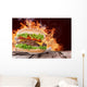 Delicious Hamburger on Wood 